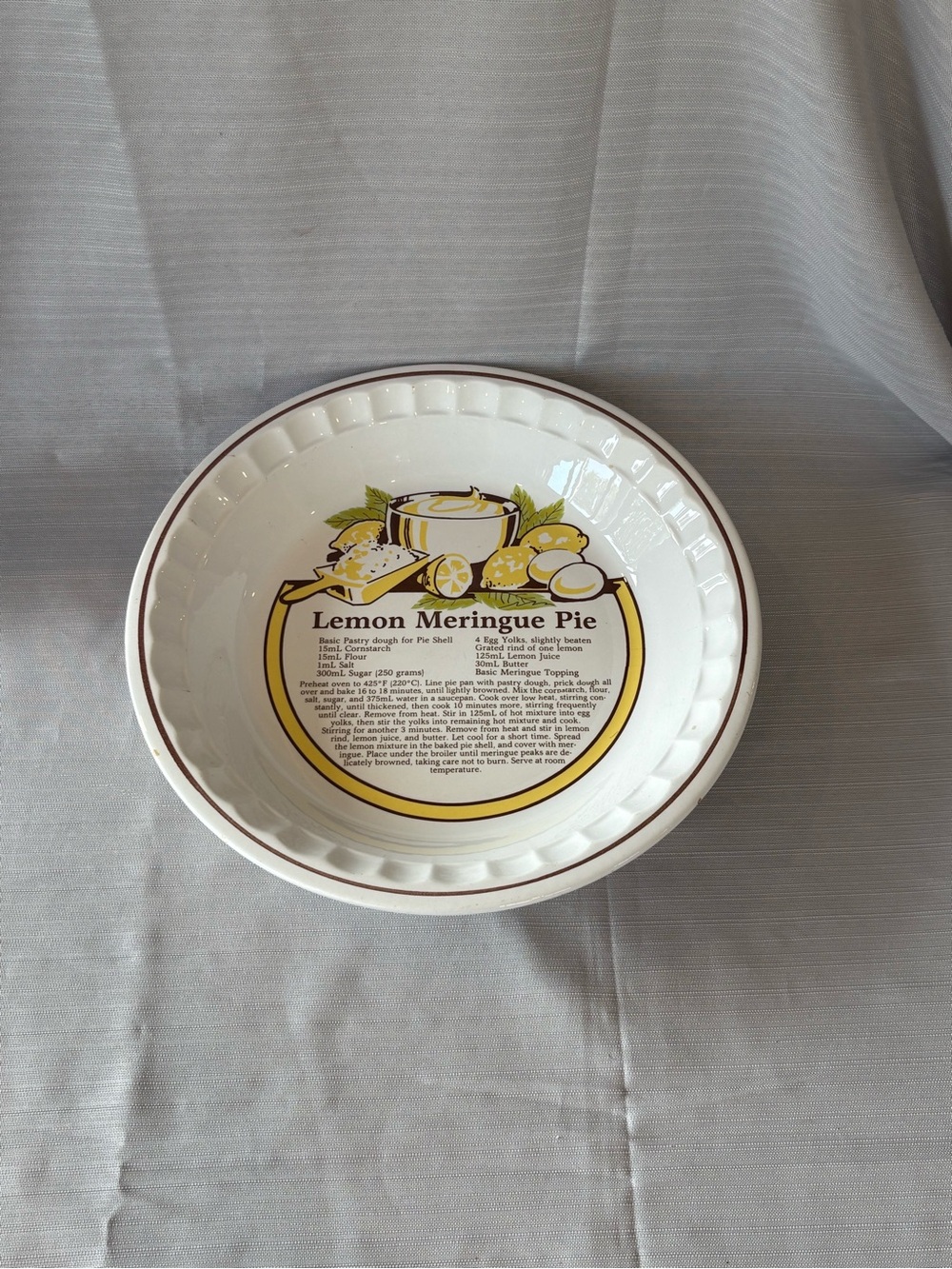 Vintage Lemon Meringue Pie Plate